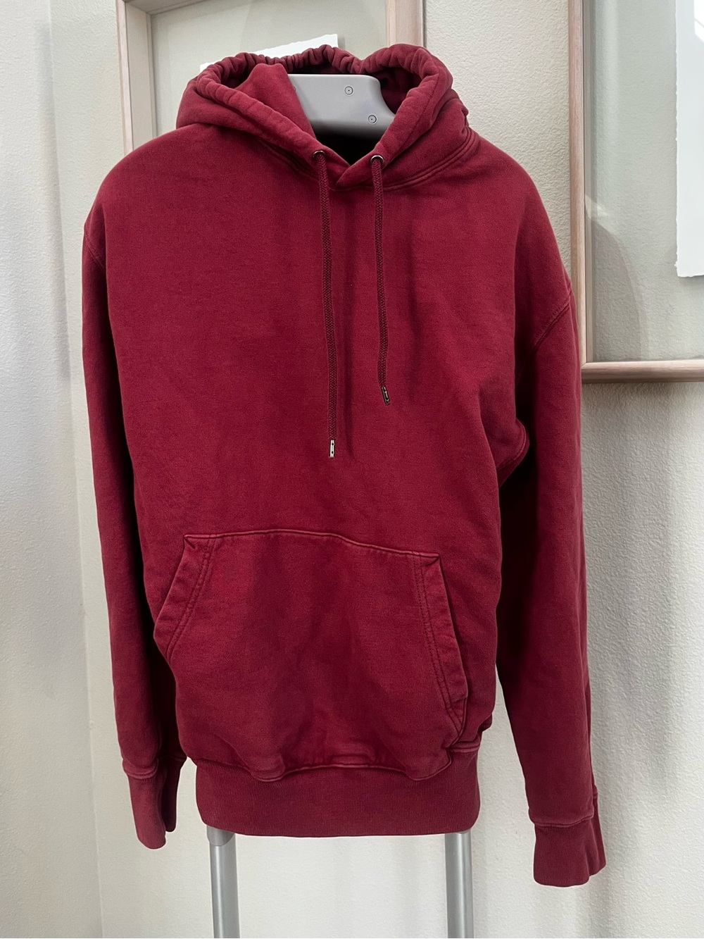 J. Crew Men's Maroon Classic Pullover Hoodie